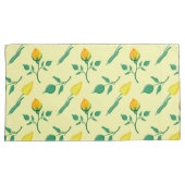 Florentijn met gele roos en tulpbloemen kussensloop (Voorkant-Rechts)