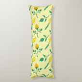 Florentijn met gele roos en tulpbloemen lichaamskussen (Achterkant (Verticaal))