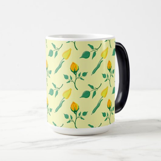 Florentijn met gele roos en tulpbloemen magische mok (Voorkant rechts)