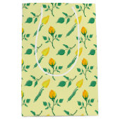 Florentijn met gele roos en tulpbloemen medium cadeauzakje (Voorkant)