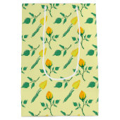 Florentijn met gele roos en tulpbloemen medium cadeauzakje (Achterkant)