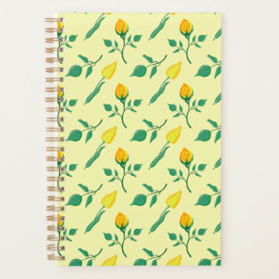 Florentijn met gele roos en tulpbloemen planner