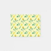 Florentijn met gele roos en tulpbloemen post-it® notes (Voorkant)