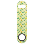 Florentijn met gele roos en tulpbloemen speed flessenopener (Voorkant)