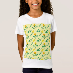 Florentijn met gele roos en tulpbloemen t-shirt