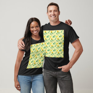 Florentijn met gele roos en tulpbloemen t-shirt