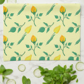 Florentijn met gele roos en tulpbloemen theedoek (Gevouwen)