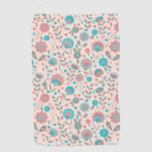 Florentijn voor blauwgroen en koraalfolk golfhanddoek (Voorkant)