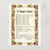 Florentijns eenvoudig gebed = St. Franciscus=Paus Briefkaart (Voorkant)