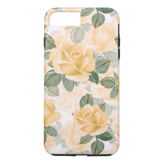 Florentijns patroon met gele rozen Case-Mate iPhone case (Achterkant)