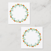 Florentijns rond lijst met gele en rode rozenbloem afsprakenkaartje (Voorkant / Achterkant)