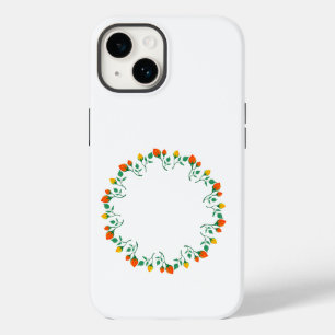 Florentijns rond lijst met gele en rode rozenbloem Case-Mate iPhone 14 hoesje