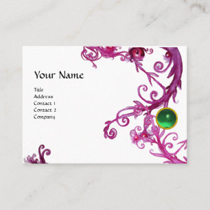 FLORENTIJNSE BAROK MONOGRAM GEM groen roze Visitekaartje