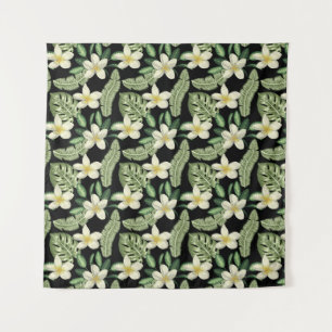 Florentijnse buitenkant Tropische bloemen en blade Wandkleed