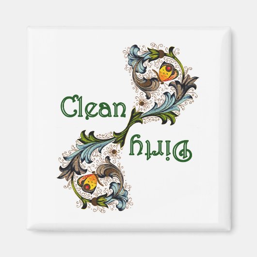 Florentijnse geschilderde tuin vaatwasser magneet (Voorkant)