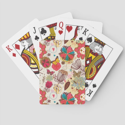 Florentijnse patroon in retrorestandaard 4 pokerkaarten (Achterkant)