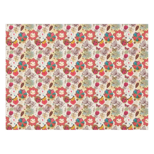 Florentijnse patroon in retrorestandaard 4 tafelkleed (Voorkant (Horizontaal))