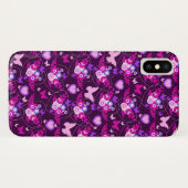 Florentijnse vlinder & hartenroze ifoon Case-Mate iPhone case (Achterkant (horizontaal))