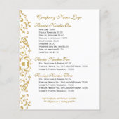  Florentijnse witte en goudvale rand Flyer (Achterkant)