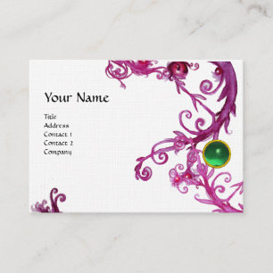 FLORENTINE BAROQUE MONOGRAM GEM groen linnen Visitekaartje
