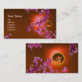 FLORENTINE BAROQUE MONOGRAM GEM sinaasappel Visitekaartje (Voorkant / Achterkant)