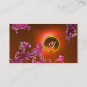 FLORENTINE BAROQUE MONOGRAM GEM sinaasappel Visitekaartje (Achterkant)