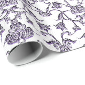  Florentine Damask (Lila) Cadeaupapier (Rol Hoek)