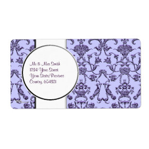 Florentine Damask (Lila) Etiket