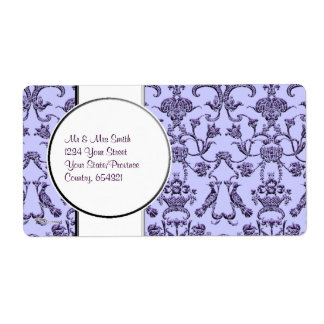 Florentine Damask (Lila) Etiket