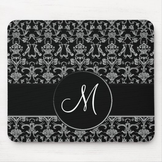  Florentine Damask (Monogram) (Wit) Muismat (Voorkant)