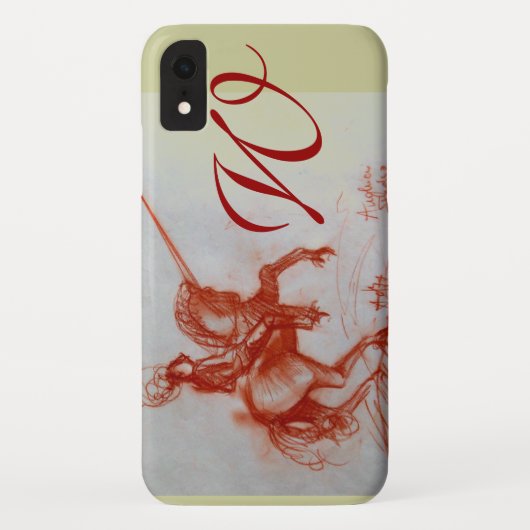 FLORENTINE KNIGHT OP HORSEBACK-monogram Case-Mate iPhone Case (Achterkant)