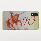 FLORENTINE KNIGHT OP HORSEBACK-monogram Case-Mate iPhone Case (Achterkant (horizontaal))