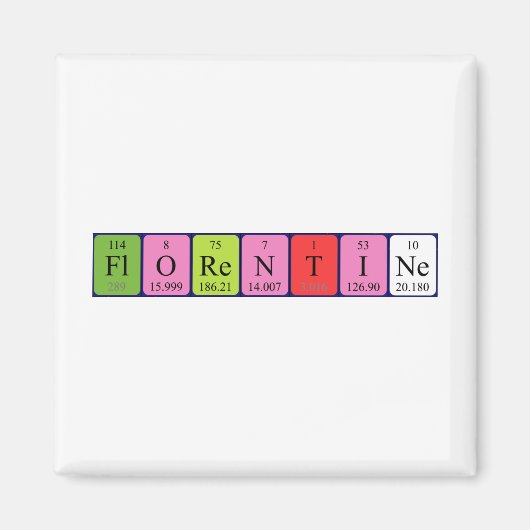 Florentine periodieke tabelnaam magneet (Voorkant)