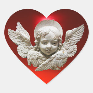 FLORENTINE RENAISSANCE ANGEL HART STICKER