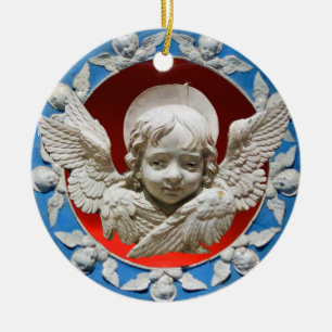 FLORENTINE RENAISSANCE ANGEL KERAMISCH ORNAMENT