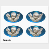 FLORENTINE RENAISSANCE ANGEL OVALE STICKER (Vel)