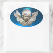 FLORENTINE RENAISSANCE ANGEL OVALE STICKER (Tas)