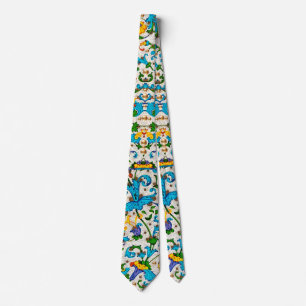 FLORENTINE RENAISSANCE BLAUWE BLOEMENKRULLEN, BLOE STROPDAS