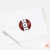 FLORENTINE RENAISSANCE HARMONOGRAM, rood Ronde Sticker (Envelop)