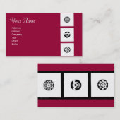 FLORENTINE RENAISSANCE HARMONY, rode fuchsie Visitekaartje (Voorkant / Achterkant)