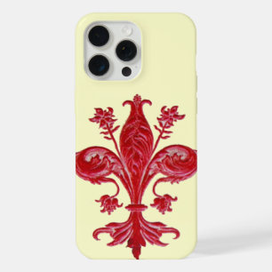FLORENTINE ROUGE LILY FLEUR DE LIS MONOGRAMME