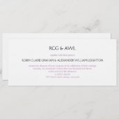 Florentine :: Violet :: faire-part de mariage (Devant / Derrière)