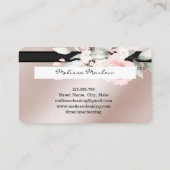 florerende creditcard roos goud visitekaartje (Achterkant)