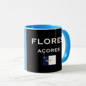 Flores Azores Map Coffee Mok (Voorkant rechts)