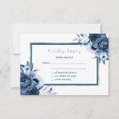 flores bleu marine mariage chic blanc RSVP (Devant)