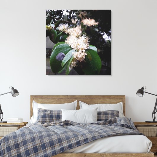flores brancas1 canvas afdruk (Insitu (Slaapkamer))