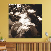 flores brancas2 canvas afdruk (Insitu (Woonkamer))