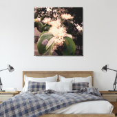 flores brancas3 canvas afdruk (Insitu (Slaapkamer))