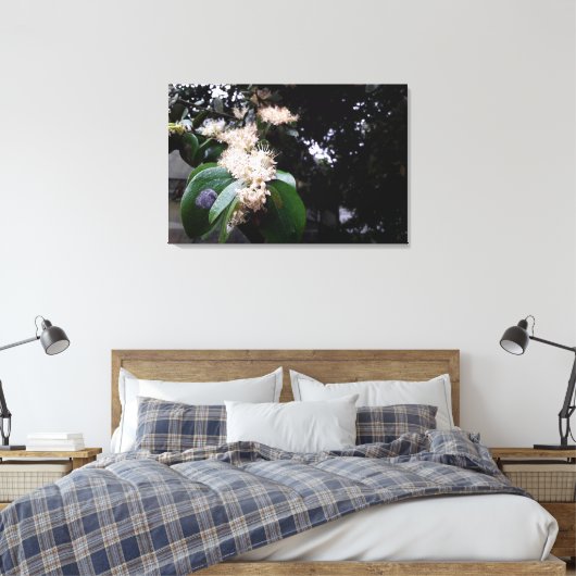 flores brancas canvas afdruk (Insitu (Slaapkamer))