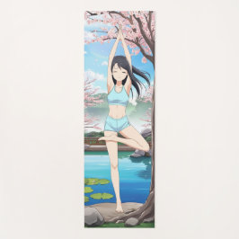 flores cerezo yoga anime manga woman girl fan art yogamat
